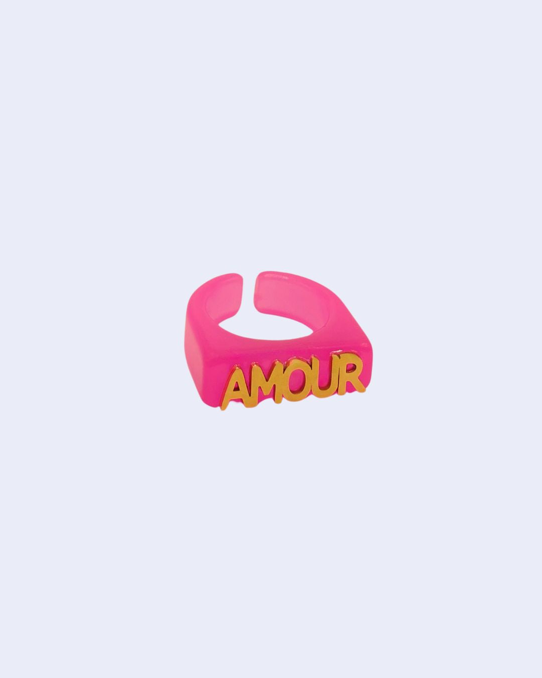 Bague AMOUR rose