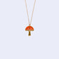 Collier CHARM MUSHROOM orange