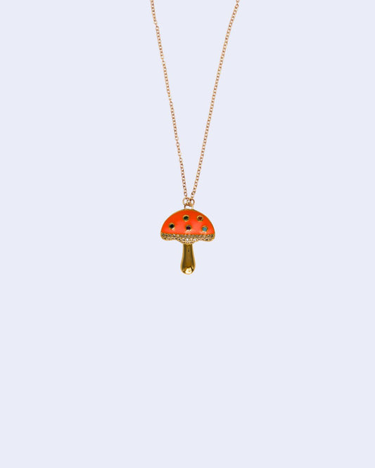 Collier CHARM MUSHROOM orange