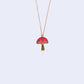 Collier CHARM MUSHROOM rose