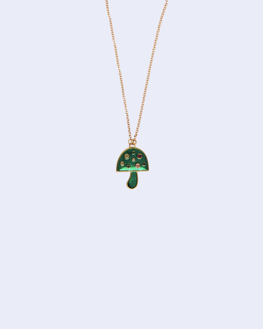 Collier CHARM MUSHROOM vert