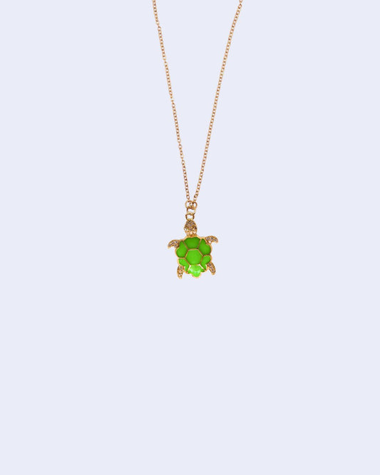 Collier CHARM TORTUE vert