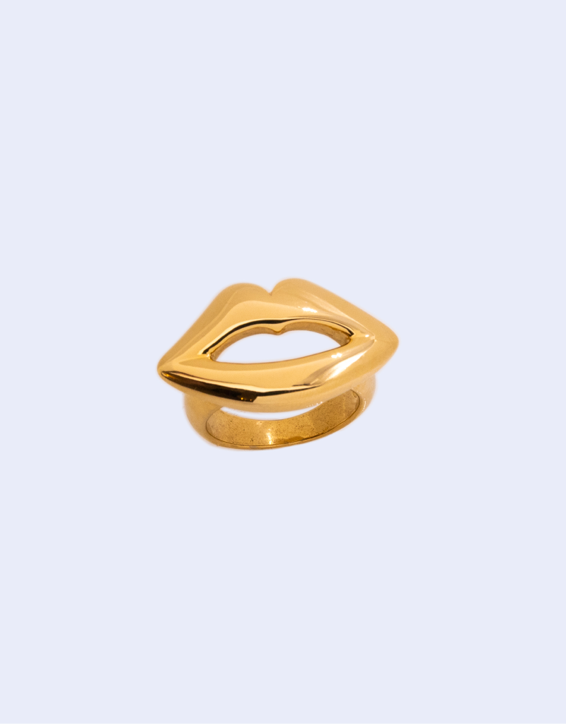 Bague LIPS Doré