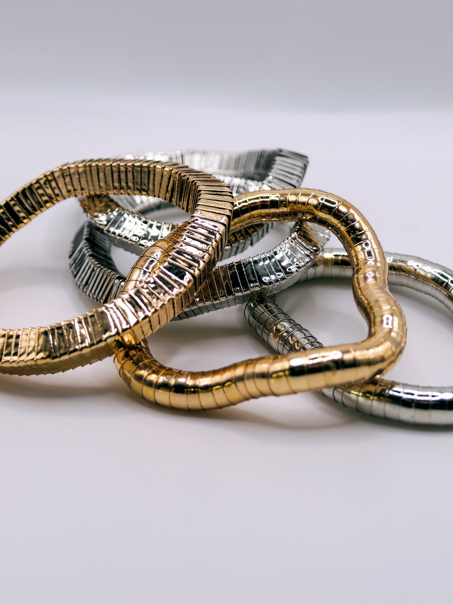 Bracelet élastique CUBE / argenté