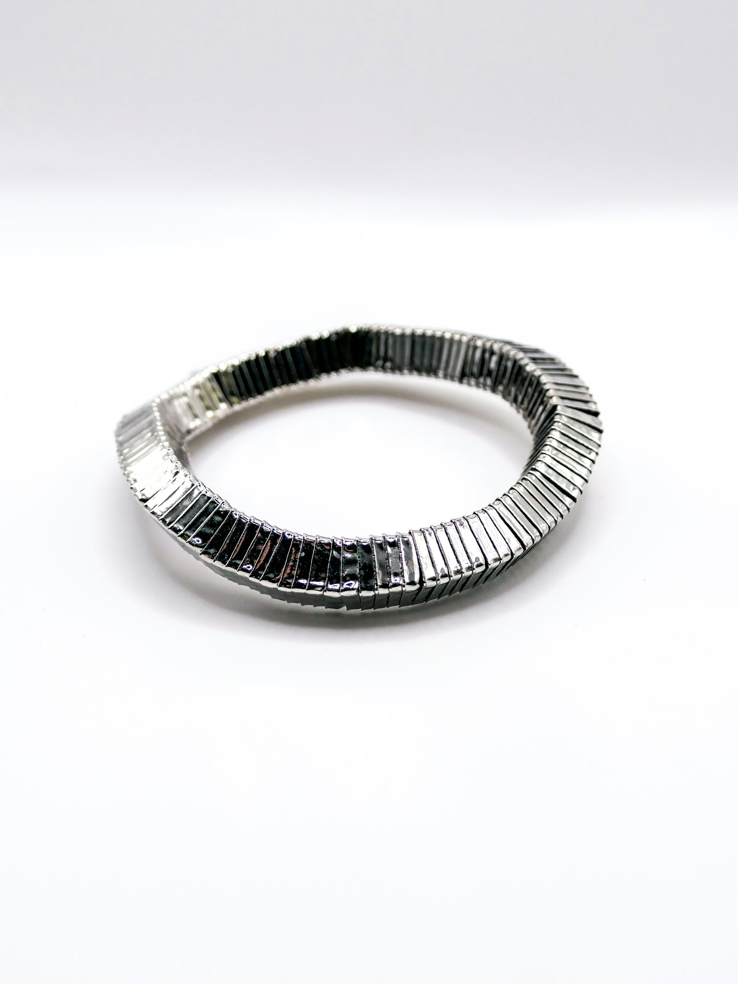Bracelet élastique CUBE / argenté