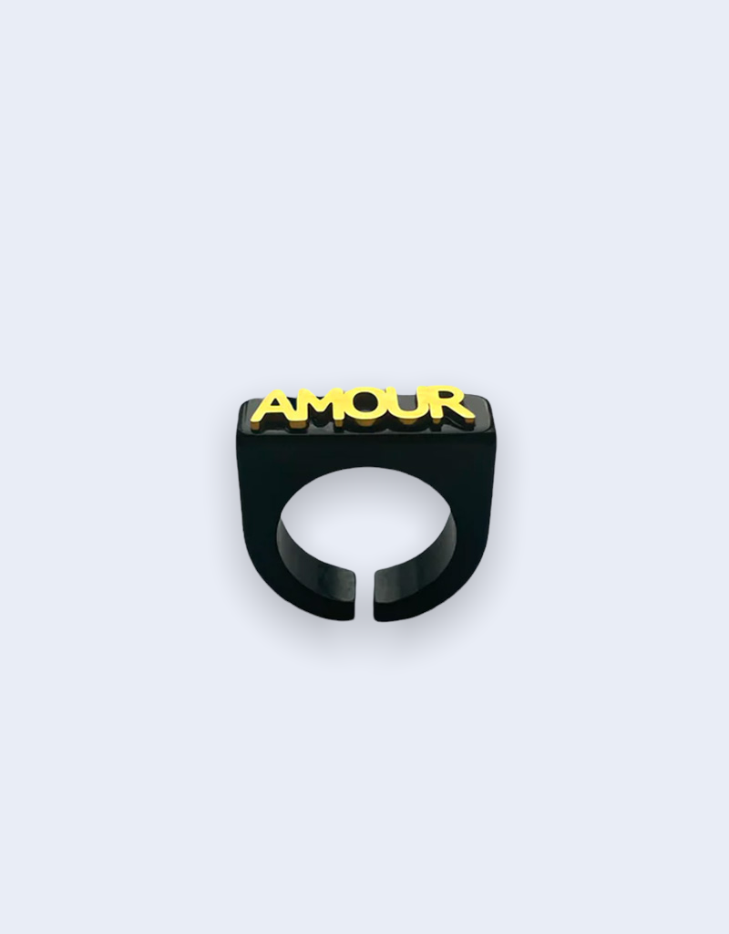 Bague AMOUR Noir