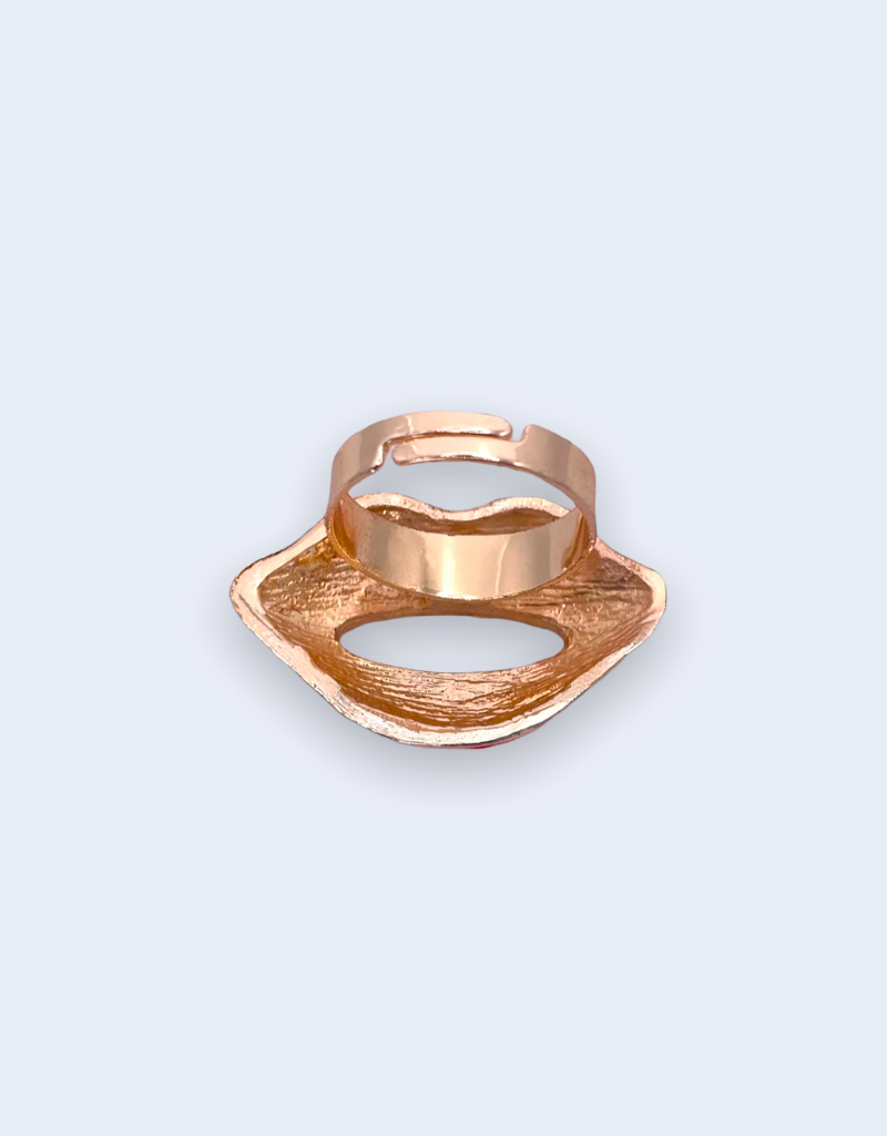 Bague LIPS rose