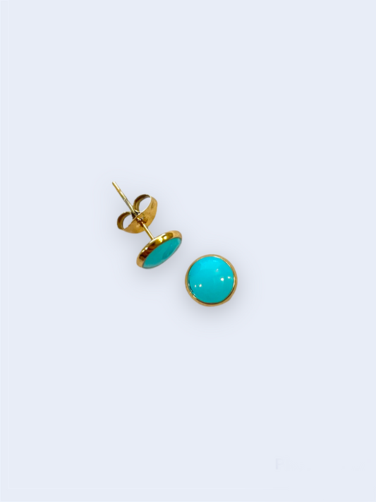 Boucle lune turquoise